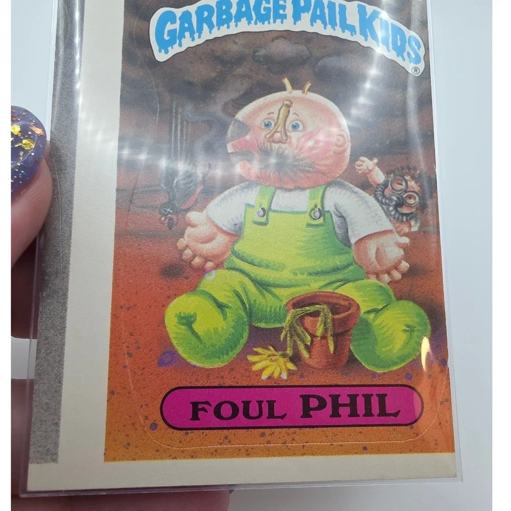 Error Card Miscut Topps Garbage Pail Kids OS2 Foul Phil 70b Multi 1985 Series 2